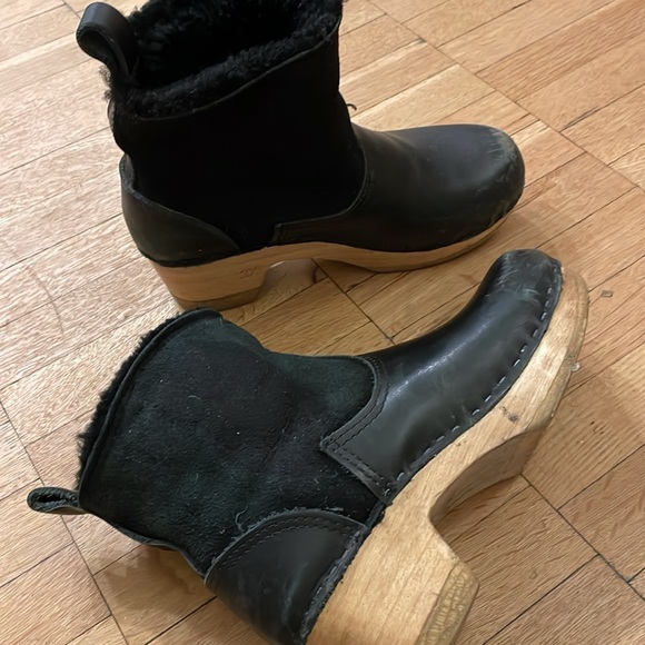 SVEN Shearling clog booties - Picture 3 of 8